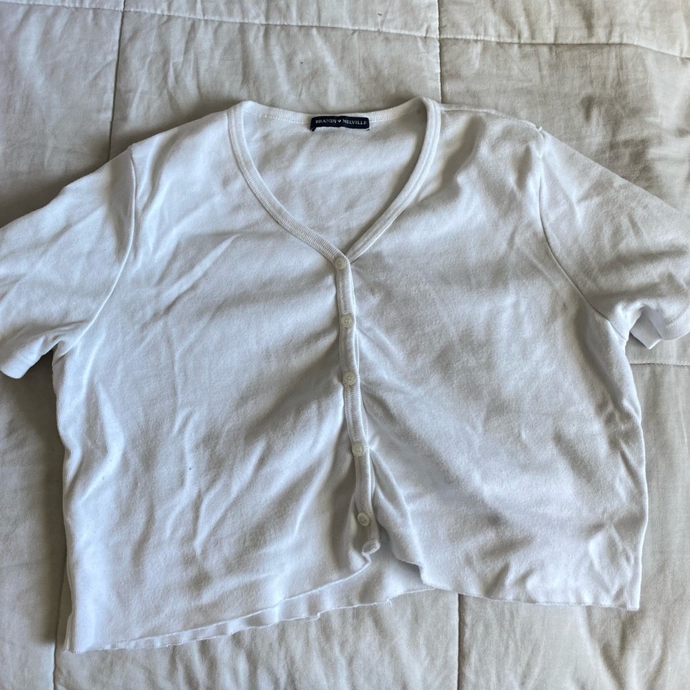 Brandy Melville Crop Button Up